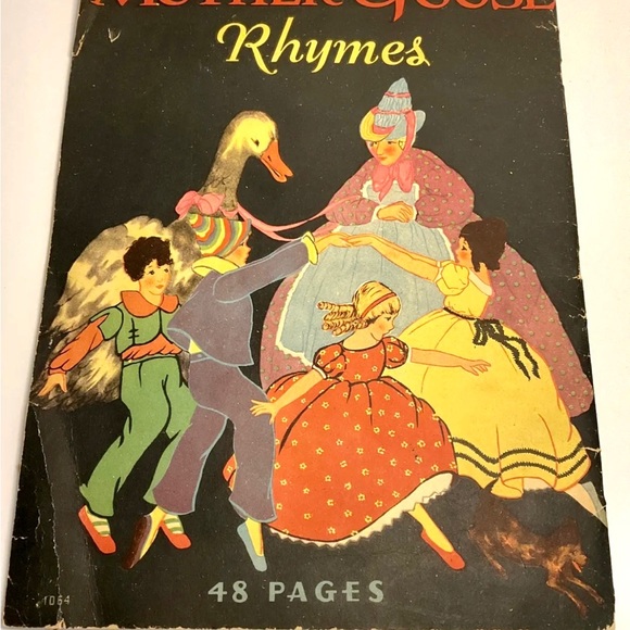 Antique Mother Goose Rhymes Picture Book #1064 48 pg.1928 Whitman Publishing co. - Picture 9 of 9